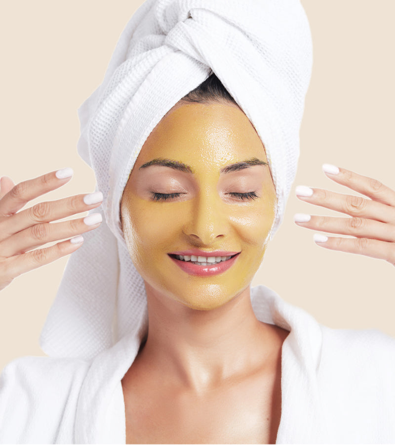Turmeric and saffron face pack for radiant & glowing skin
