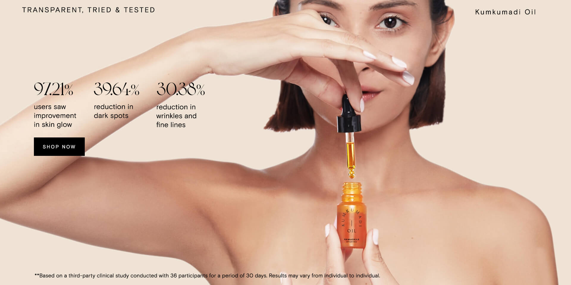 clinically proven kumkumadi face oil for glowing skin