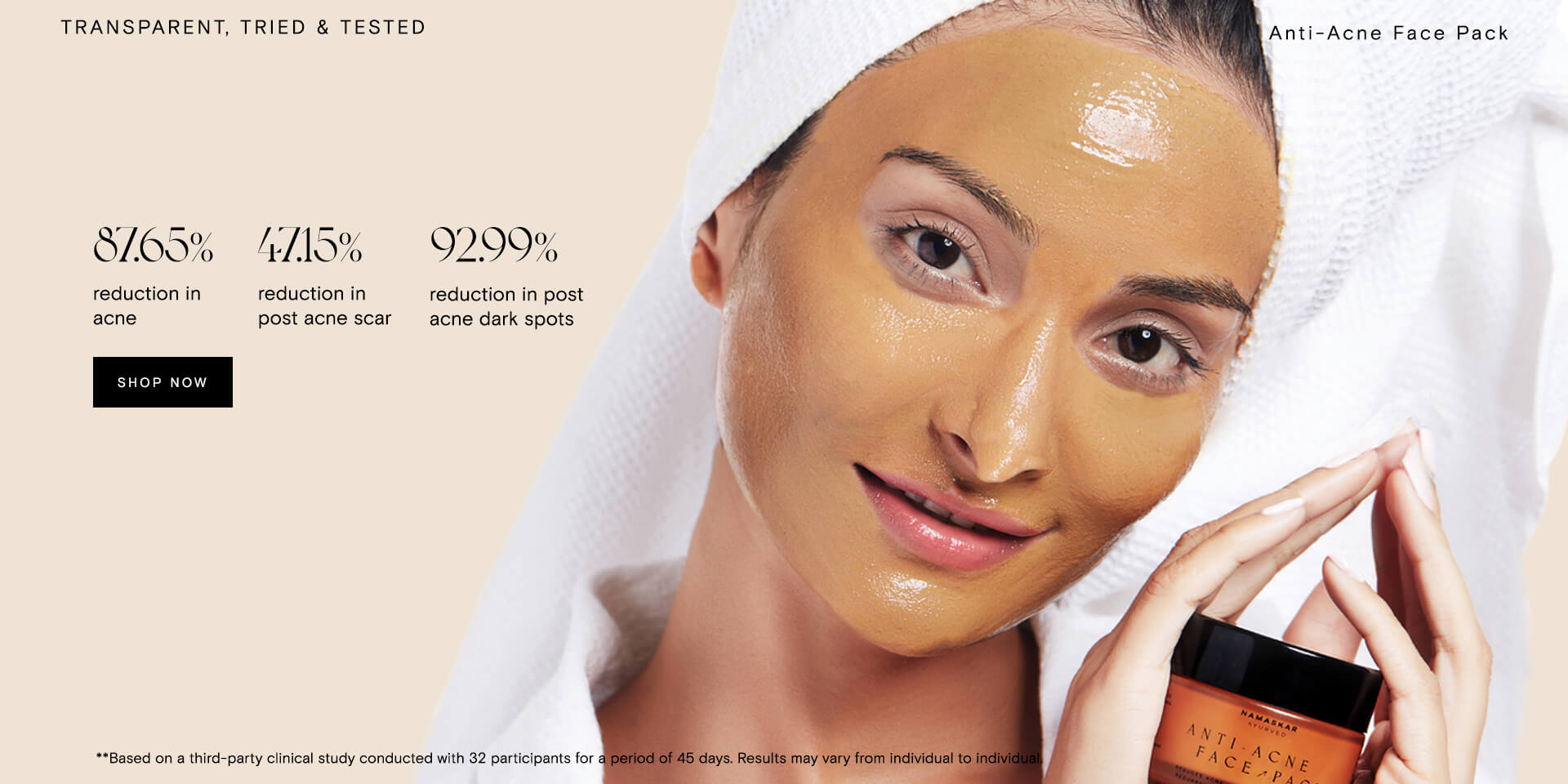 clinically proven face pack for pimple treatment